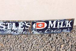 Nestle Milk Enamel Strip Sign