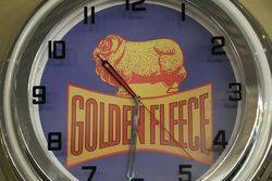 New Golden Fleece Neon Light Clock