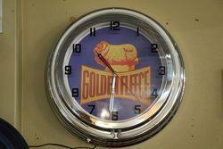 New Golden Fleece Neon Light Clock