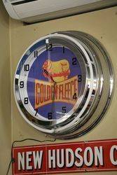 New Golden Fleece Neon Light Clock