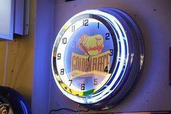 New Golden Fleece Neon Light Clock