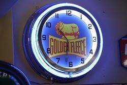 New Golden Fleece Neon Light Clock