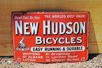 New Hudson Bicycles Enamel Sign 
