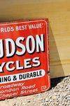 New Hudson Bicycles Enamel Sign 