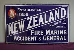 New Zealand Insurance co Ltd Enamel Sign 