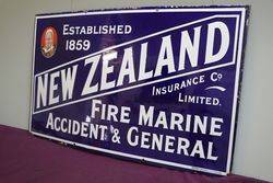 New Zealand Insurance co Ltd Enamel Sign 