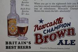 Newcastle Champion Brown Ale Tin Advertising sign 