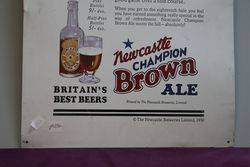Newcastle Champion Brown Ale Tin Advertising sign 