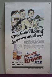 Newcastle Champion Brown Ale Tin Advertising sign 