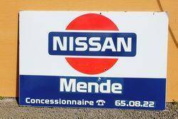 Nissan Enamel Advertising Sign