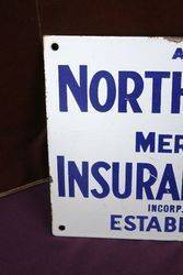 North British Insurance Agency Enamel Advertising Sign