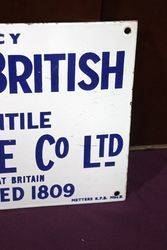 North British Insurance Agency Enamel Advertising Sign