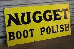 Nugget Boot Polish Enamel Advertising Sign  