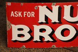 Nut Brown Tobacco Enamel Advertising Sign 