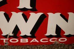 Nut Brown Tobacco Enamel Advertising Sign 