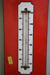 Nut Brown Tobacco Enamel Advertising Thermometer Sign 