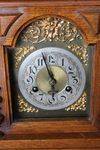 Oak 8 Day Mantle Brass Faced Clock 