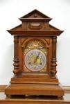 Oak 8 Day Mantle Brass Faced Clock --- C 18