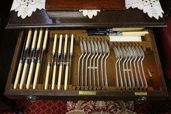 Oak Cutlery Canteen Made By Mappin and Webb  Ltd