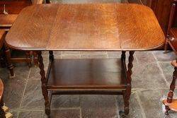 Oak DropSided Teatrolley C1920 