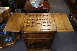 Oak LiftUp Drinks Cabinet 