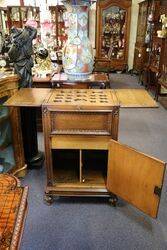 Oak LiftUp Drinks Cabinet 