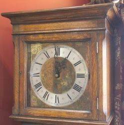 Oak Long Case Clock with Glazed Door