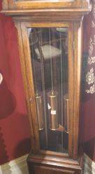 Oak Long Case Clock with Glazed Door