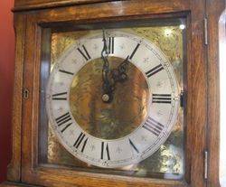 Oak Long Case Clock with Glazed Door