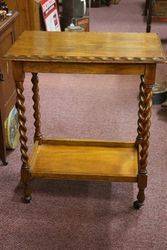 Oak Twist Legs Tea Trolly 