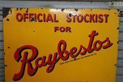 Official Stockist For Raybestos Enamel Sign 