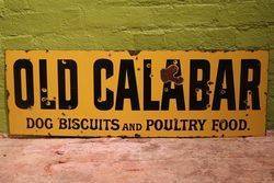 Old Calabar Dog Food Enamel Advertising Sign 