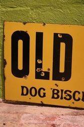 Old Calabar Dog Food Enamel Advertising Sign 