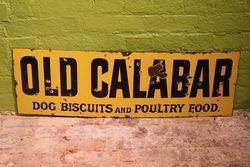 Old Calabar Dog Food Enamel Advertising Sign 