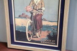 Original Vintage KYNOCH Cycles Framed Advertising Print