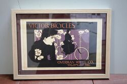 Original Vintage Victor Bicycles Advertising Print 