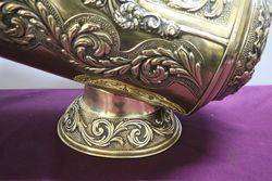 Outstanding Quality Victorian Pressed Brass Coal Scuttle