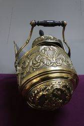 Outstanding Quality Victorian Pressed Brass Coal Scuttle