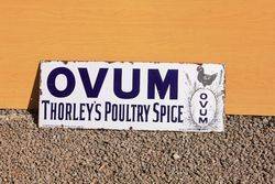 Ovum Thorleys Enamel Advertising Sign