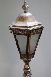 Pair Of 1930s Silver Plated Stair Lamps   