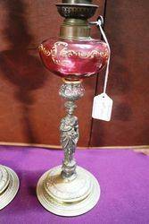 Pair Of 19th Century Candle Sticks Oil Lamps C1890 