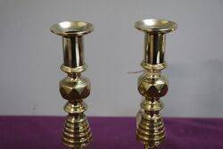 Pair Of Antique Brass Candlestick 