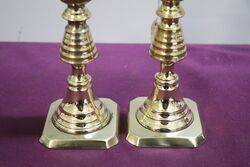 Pair Of Antique Brass Candlestick 