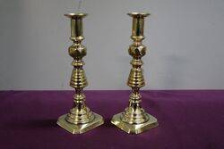 Pair Of Antique Brass Candlestick 