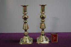 Pair Of Antique Brass Candlestick 