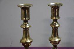 Pair Of Antique Brass Candlestick  