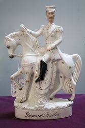 Pair Of Antique Staffordshire Figurines Lord Roberts and General Buller