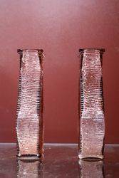 Pair Of Art Glass Vases  