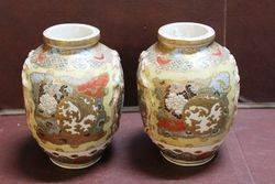 Pair Of C19th Satsuma Vases