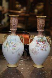 Pair Of Early Doulton Vases C1900